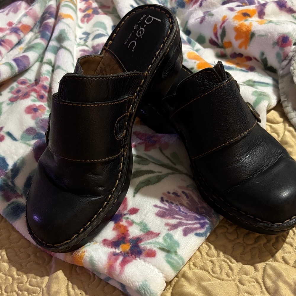 b.o.c. Dark Leather Slip-On Shoes